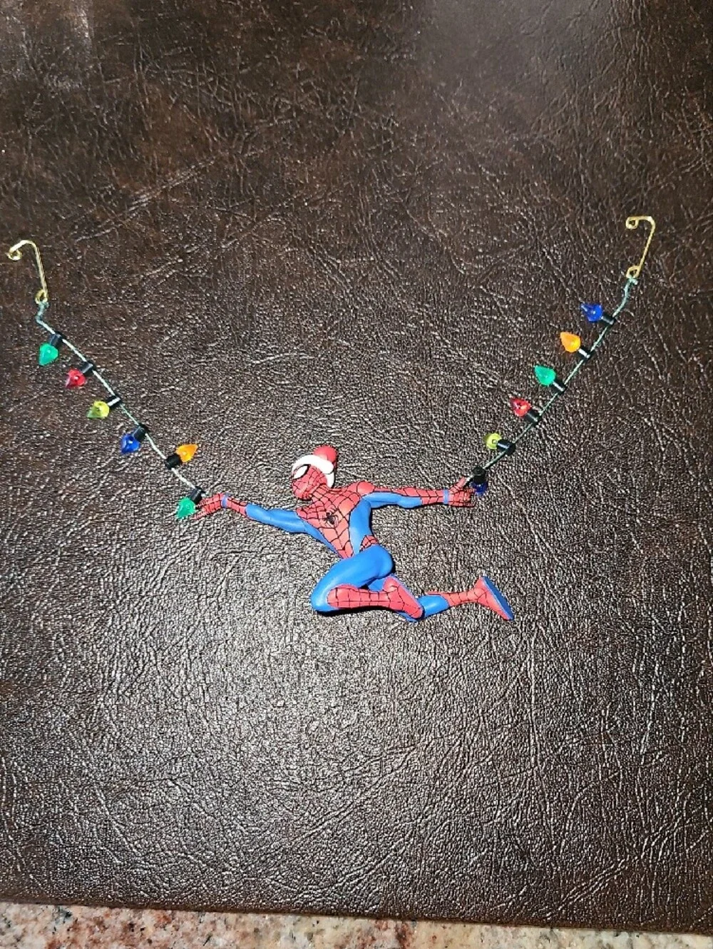 Hallmark Spider-Man In Full Swing Red and Blue Holiday Ornament